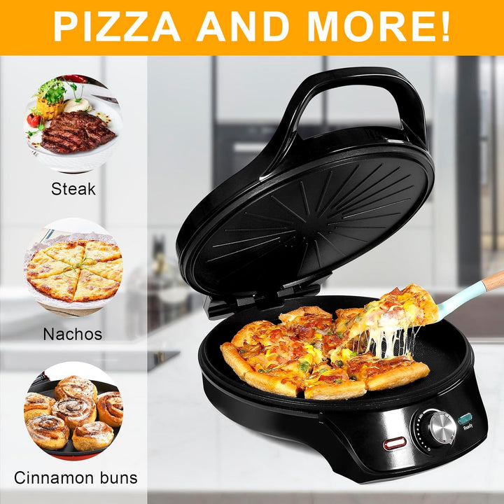 SOKANY Pizzaofen Elektrisch | Elektrischer Pizzabäcker,Pizzaofen Für Zuhause,220 °C,Leistung 2000 W,