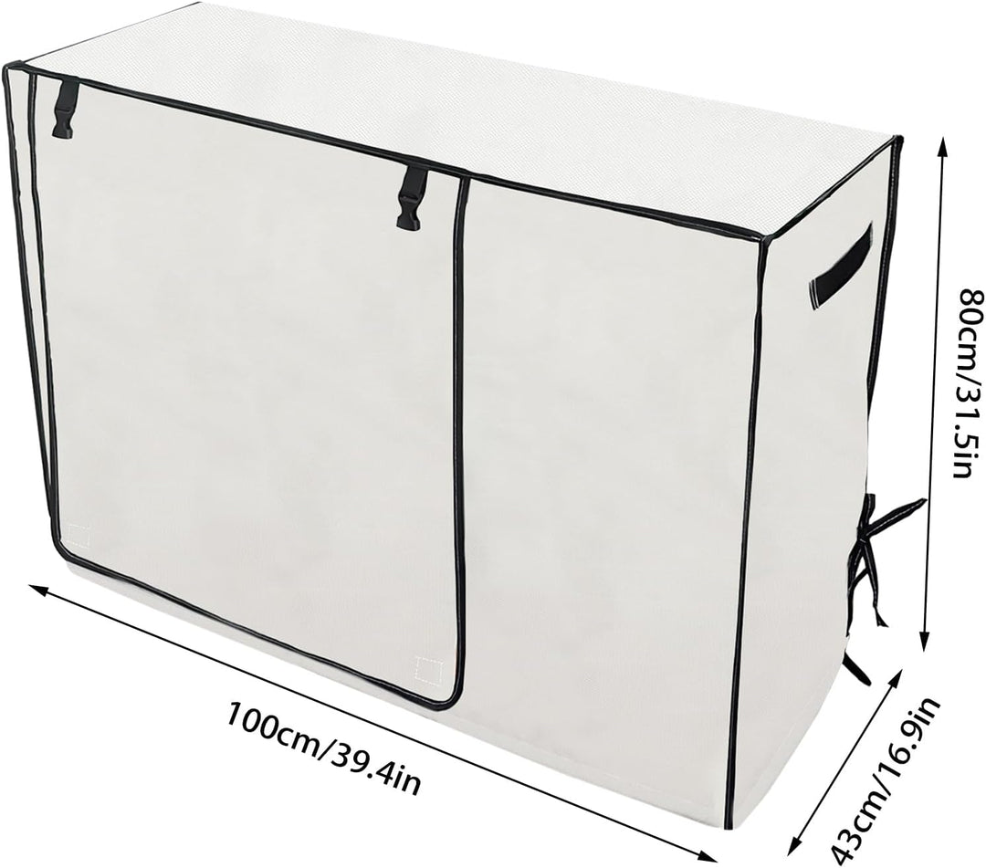 Klimaanlagenabdeckung Aussen 100x43x80cm, Abdeckung für Klimaanlage mit Schnalle, Wasserdichtes Oxfo