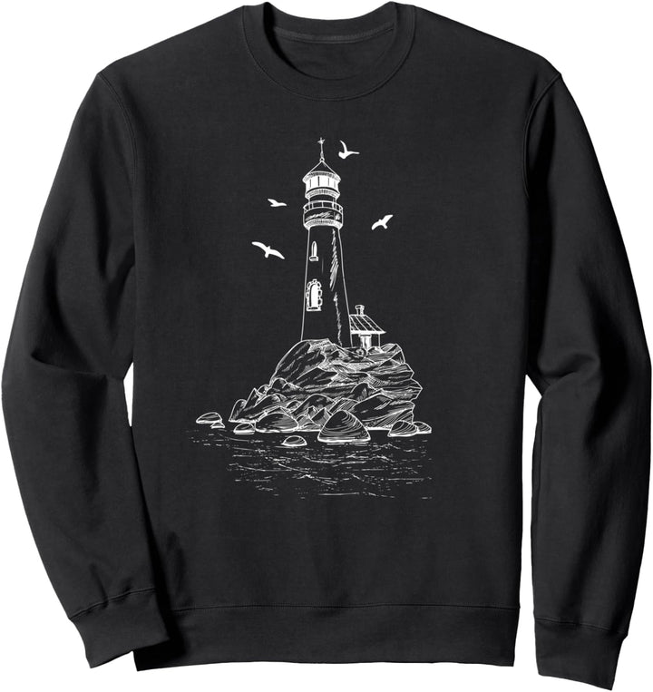 Leuchtturm Meer Licht Möwen Küste Hafen Maritim - Leuchtturm Sweatshirt