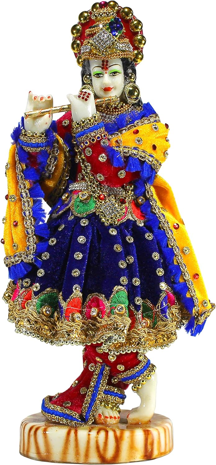 Esplanade Harz Krishna Kishan Murti Idol Statue Skulptur (11") Mehrfarbig…