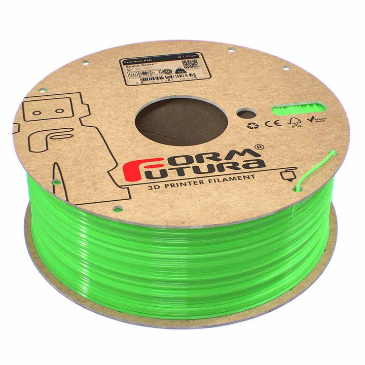 FormFutura - Premium PLA (Atomic Green, 1.75mm, 1000 gram) Atomic Green 1000 gram 1.75mm, Atomic Gre