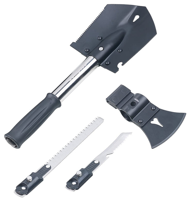 Semptec Urban Survival Technology Klappspaten: 6in1-Multi-Werkzeug-Spaten für Outdoor mit Messer, Sä