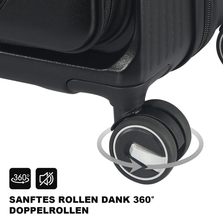 Erweiterbares Hartschalenkoffer Set, mit deutschem Polycarbonat hergestellt, 3-teilig, Spezielles Fr