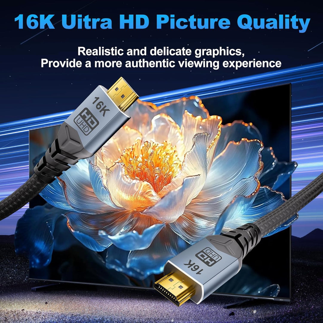 16K 10K 8K HDMI 2.2 Kabel 1.5m, 96Gbps Ultra High Speed HDMI Kabel für PS5 Gaming hdmi 2.1 Kabel 16K