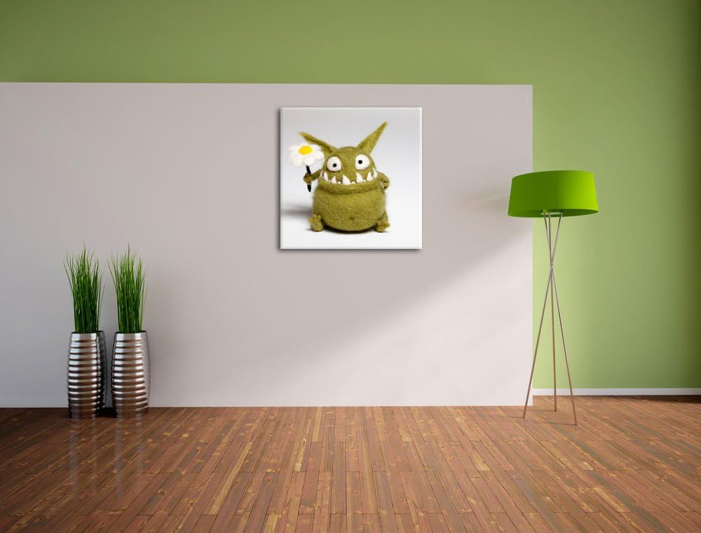 Pixxprint Where Are My Cookies? Lustiges Krümelmonster, Format: 70x70 auf Leinwand, 70x70
