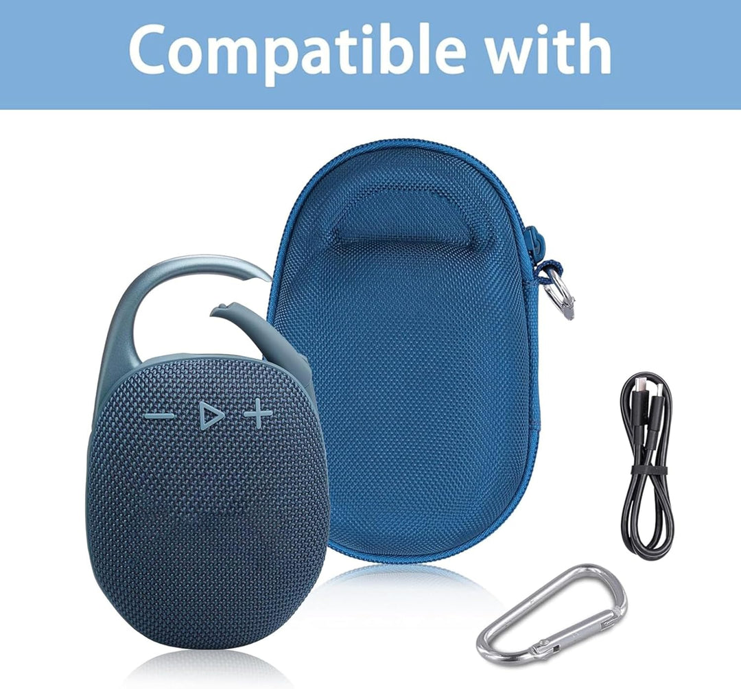 co2CREA Hart Reise Schutz Hülle Etui Tasche für JBL Clip 5 /JBL Clip 4 / JBL Clip 4 Eco Tragbare Blu