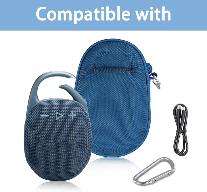 co2CREA Hart Reise Schutz Hülle Etui Tasche für JBL Clip 5 /JBL Clip 4 / JBL Clip 4 Eco Tragbare Blu