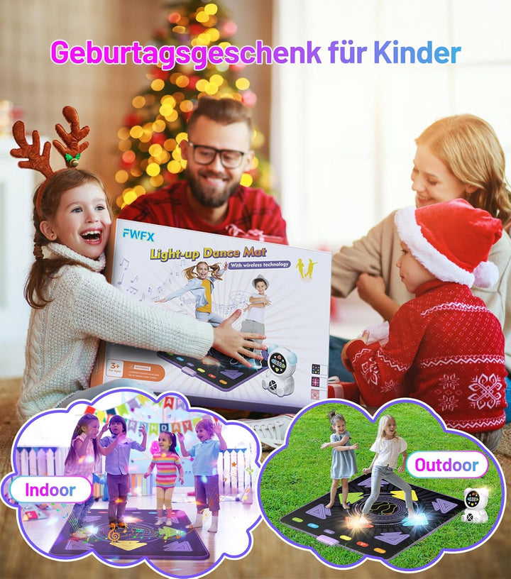FWFX Tanzmatte Spielzeug für Mädchen Jungen: Geburtstagsgeschenke für Kinder im Alter von 3–12 Jahre