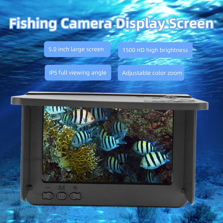 Unterwasser Angeln Kamera Bildschirm, 5.0 Zoll Display Bildschirm 1500cd 3.5MM Port AV Video Anschlu