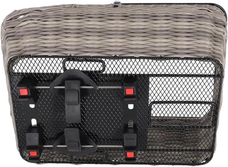 KLICKfix Structura GT Hinterradkorb mit KorbKlip Schilf Grau, Schilf Grau