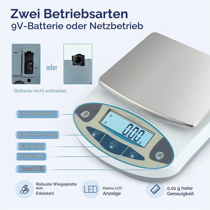 CGOLDENWALL Elektronische Wissenschaftliche Laborwaage丨Hochpräzise Digitale Laborschmuckwaage mit Au