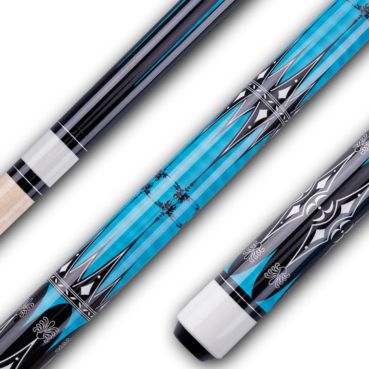 58" Pool Billard Queue with 13mm Tip,19 20 oz Billiard Cue,Schwarz oder Weiss，1/2 Maple Queue Sticks