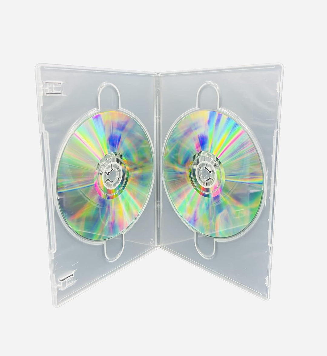 DVD-/CD/Blu-Ray-Hüllen mit 7 mm Rücken, transparent, 50 Stück