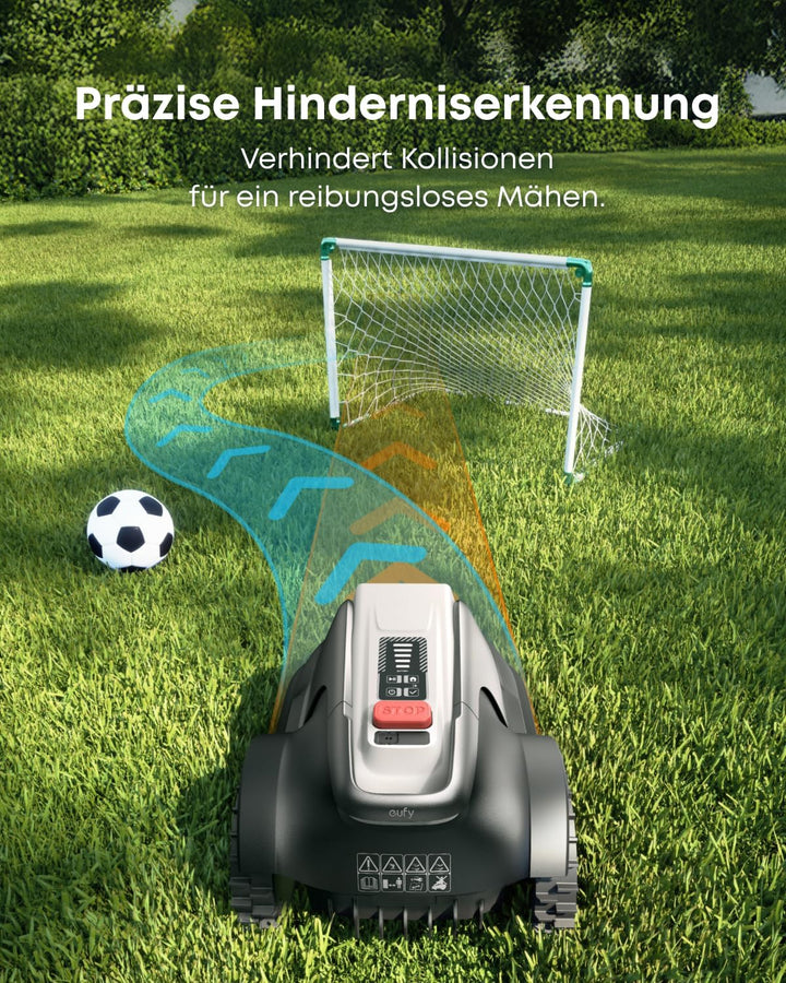 eufy E18 Mähroboter ohne Begrenzungskabel, ohne RTK & Signalausfälle, TrueVision Technologie, GNSS,