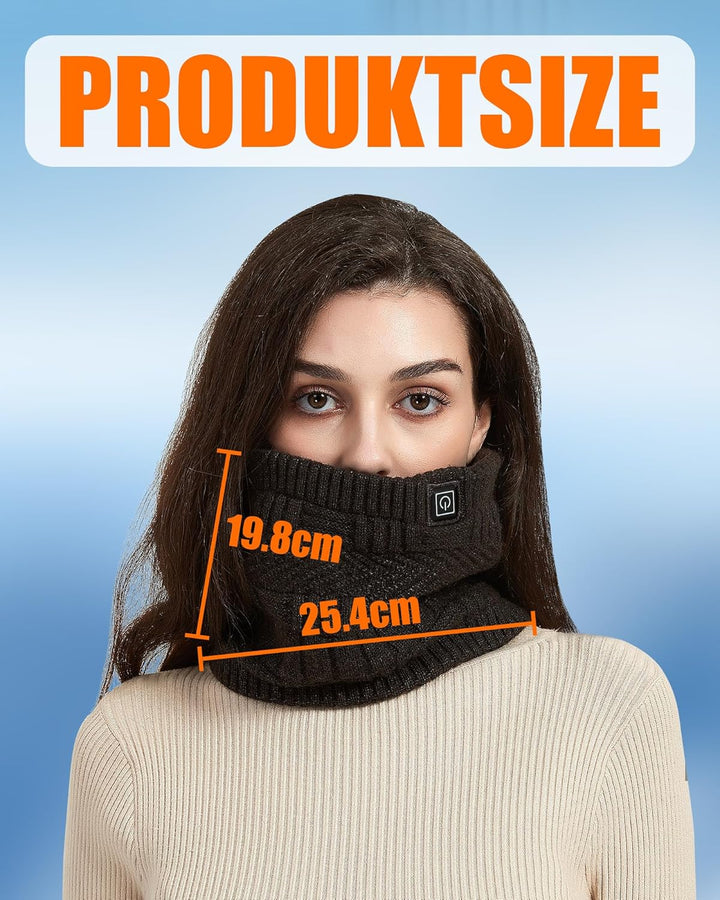CYCYHEAT Beheizbare Mütze - Nackenwärmer Beheizbarer Schal & Beheizte Mütze für Männer und Frauen mi