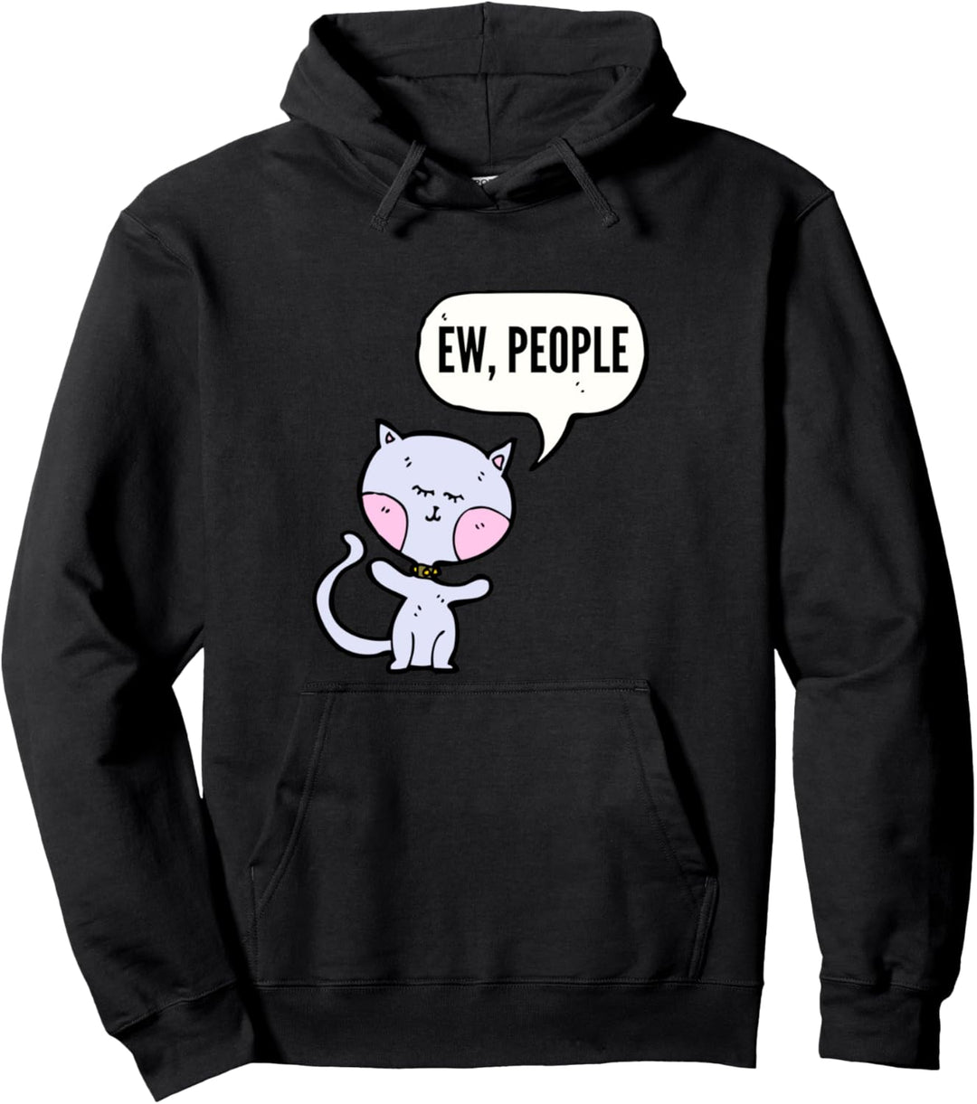 Lustiges Katzengeschenk Ew Leute introvertieren soziale Pullover Hoodie