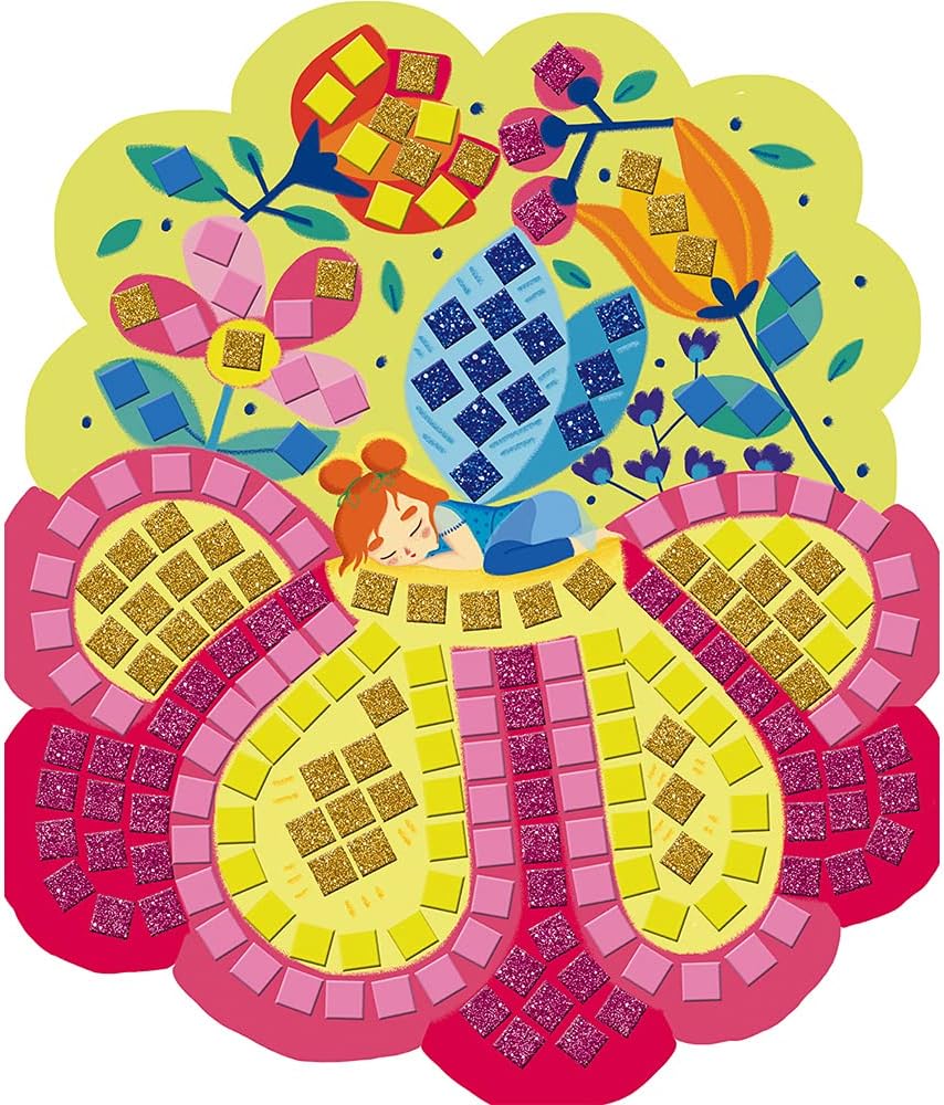 Janod - Fairies Foam Mosaics Box - Les Ateliers du Calme - Kreatives Freizeitkit für Kinder - Feinmo