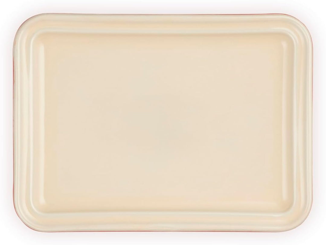 Le Creuset Steinzeug Butterdose, 900 g, 17 x 12.5 x 9 cm, Kirschrot, Kirschrot