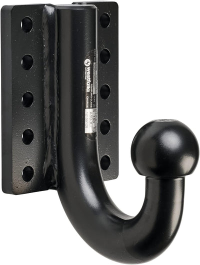 Westfalia Anschraubplatte (10-Loch) mit Kugelhals - höhenverstellbar / Kugelabstand horizontal 112mm