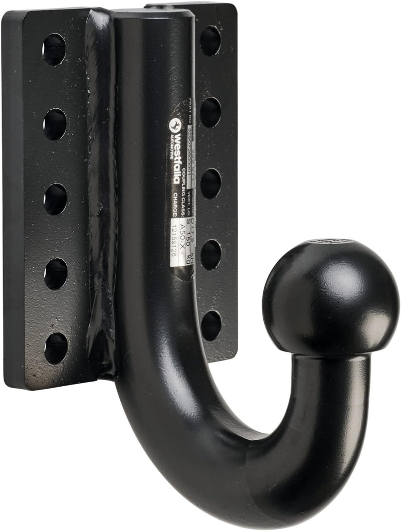 Westfalia Anschraubplatte (10-Loch) mit Kugelhals - höhenverstellbar / Kugelabstand horizontal 112mm