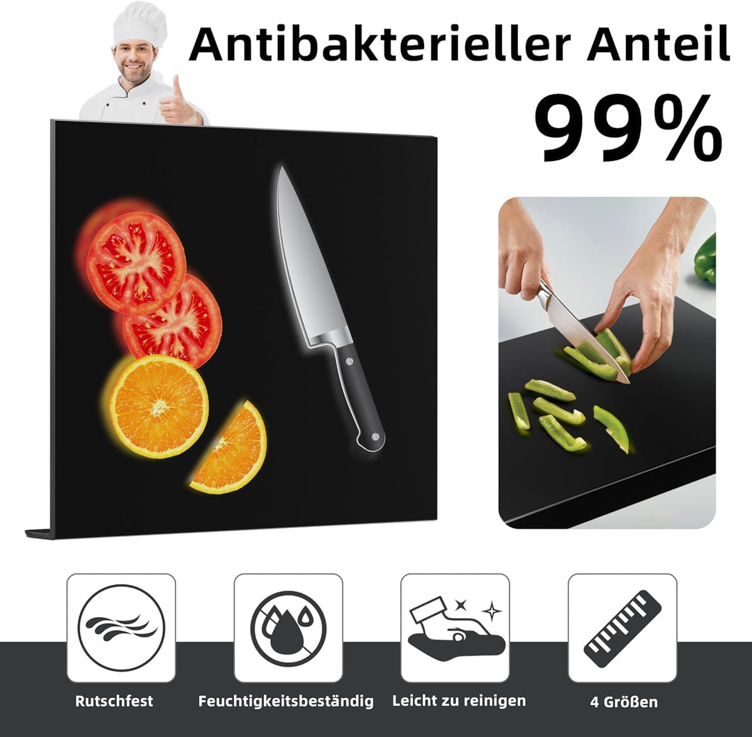 Schneidebrett aus Acryl, Schneidebrett Glas Küchenbrett Durchsichtig, Küchenschneidebrett Arbeitspla