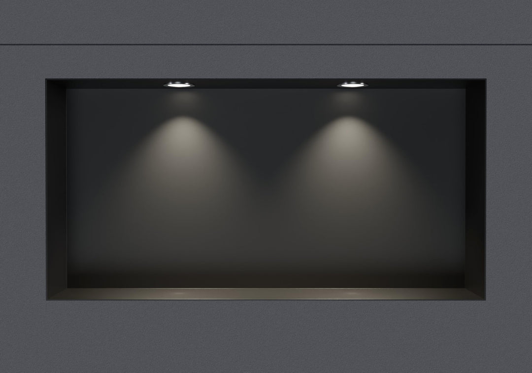 Bernstein® Wandnische aus Edelstahl NT306010X randlos mit LED-Beleuchtung– 30 x 60 x 10 cm – Duschab