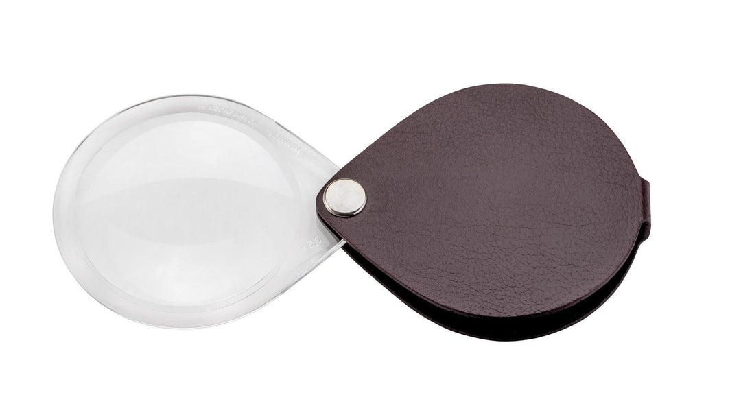 Eschenbach Optik Lupe Einschlaglupe classic, Vergrösserung 3,5 x, Durchmesser 60 mm, rund, burgunder