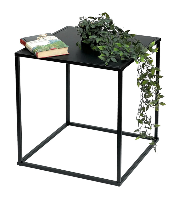 DanDiBo Couchtisch Schwarz Metall S Beistelltisch Wohnzimmer 96252 Tisch Beistelltisch 42 cm Sofatis