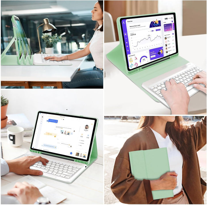 IVEOPPE Tastatur für Samsung Galaxy Tab S10+/S9FE+/S9+, Hülle Tastatur Kompatibel mit Samsung Tab S9