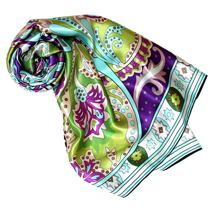 Lorenzo Cana - Luxus Damen Seidentuch, 100% Seide, XL Satin Tuch Seidensatin 110 cm x 110 cm aufwänd