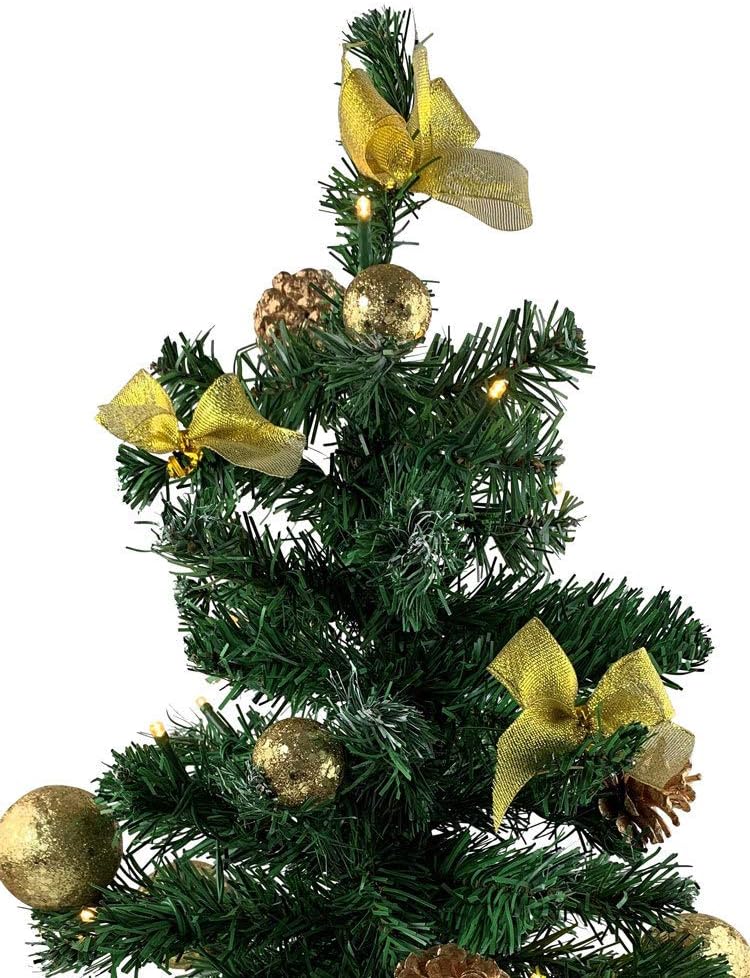 Riffelmacher Geschmückter Weihnachtsbaum beleuchtet 50cm 20257 - Gold - Weihnachtsbaum mit Lichterke