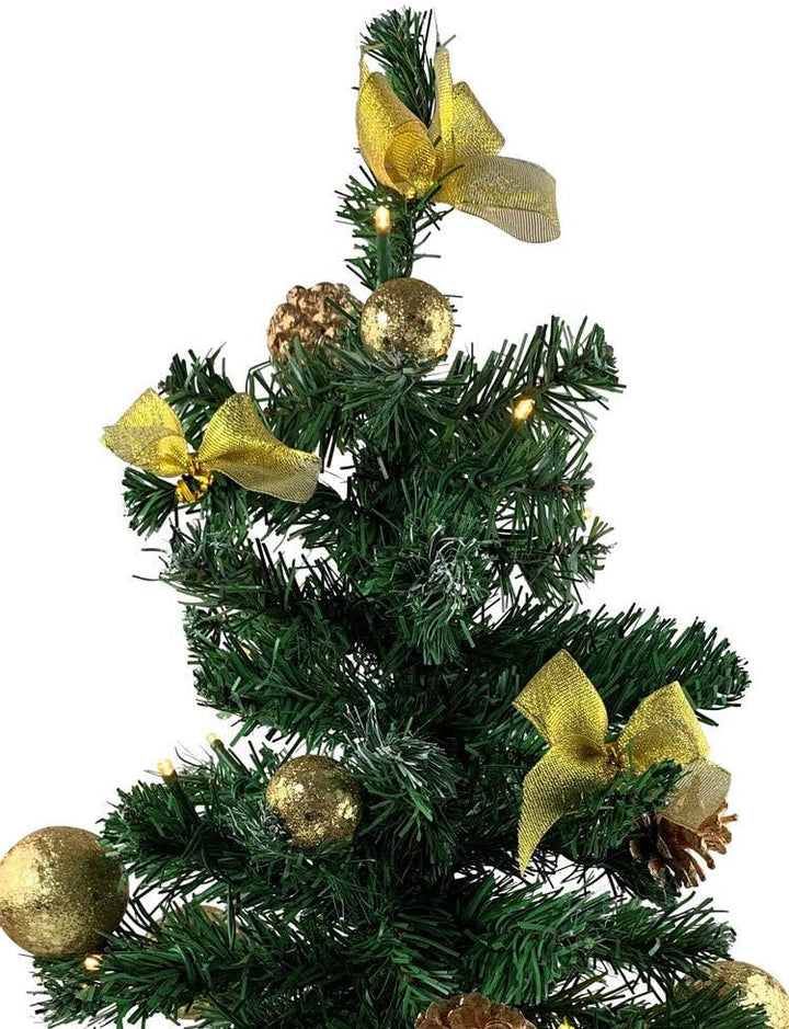 Riffelmacher Geschmückter Weihnachtsbaum beleuchtet 50cm 20257 - Gold - Weihnachtsbaum mit Lichterke