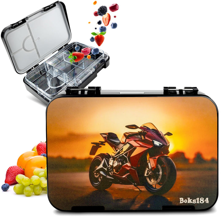 Brotdose Kinder mit Fächern - Bento Box auslaufsicher - robust - BPA Frei Lunchbox - Brotbox für Sch