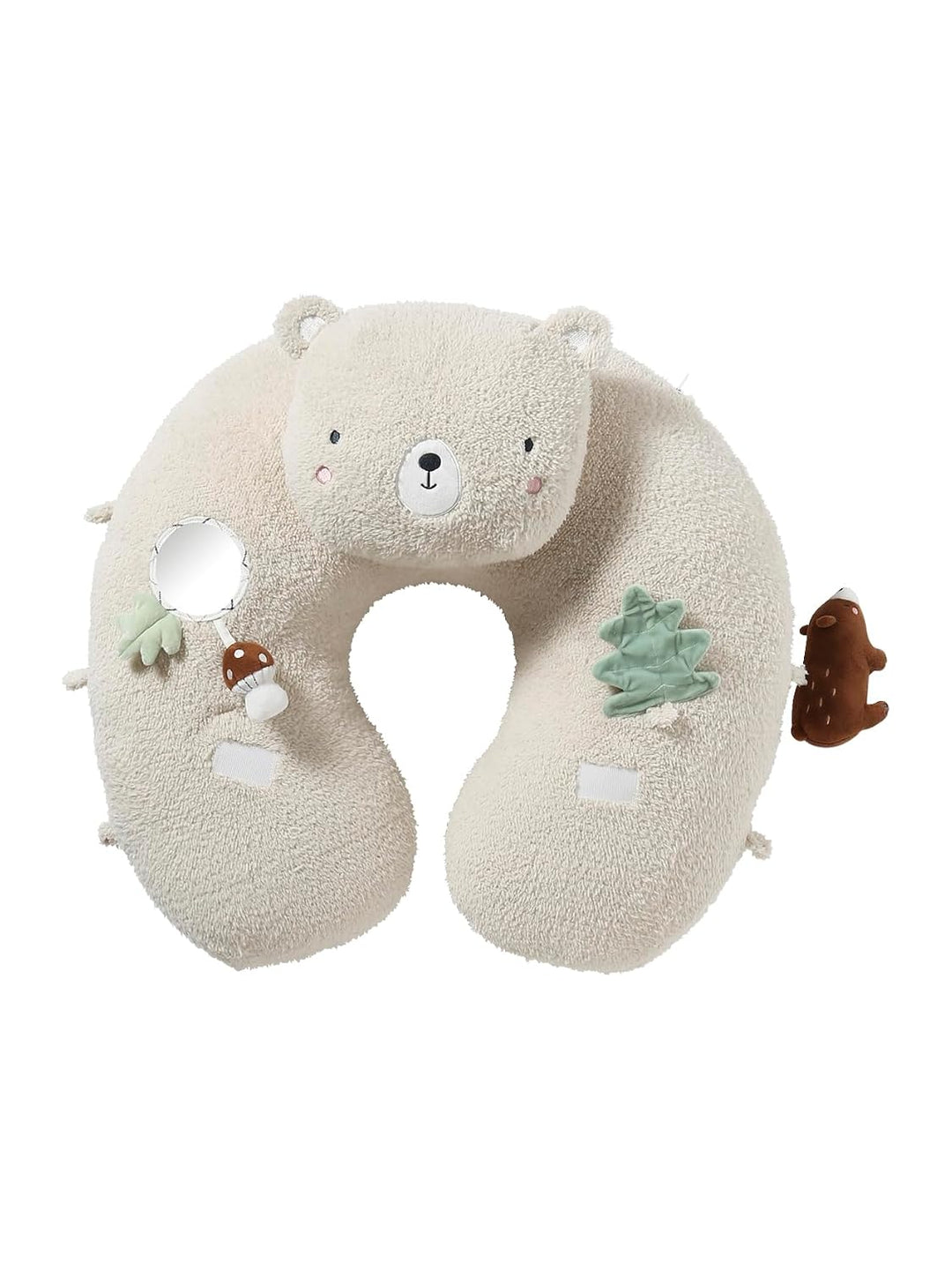 VERTBAUDET Baby Activity-Kissen wollweiss/grüner wald, wollweiss/grüner wald