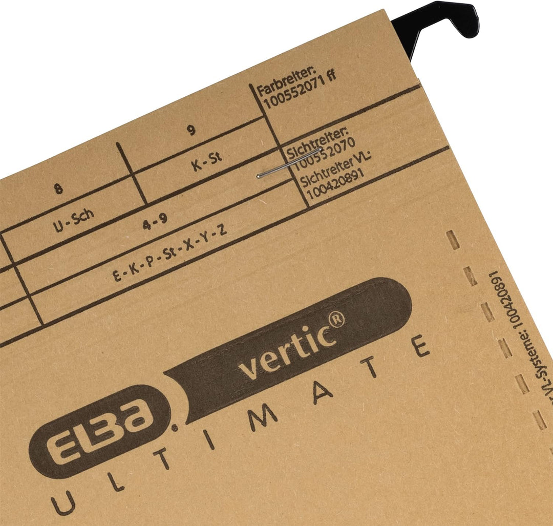 Elba Kredit- Personalhefter A4, aus Karton, 4 Kfm. Heftungen, braun, 5 Stück 5er Pack Kredit- und Pe