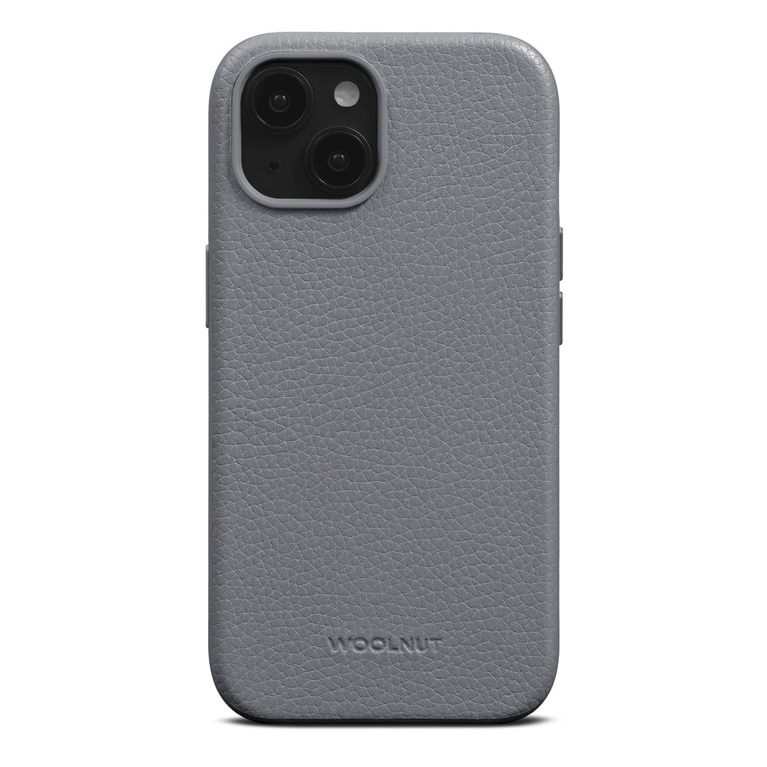 Woolnut Leder Hülle Case für iPhone 15 - Grau iPhone 15 Grau, iPhone 15 Grau