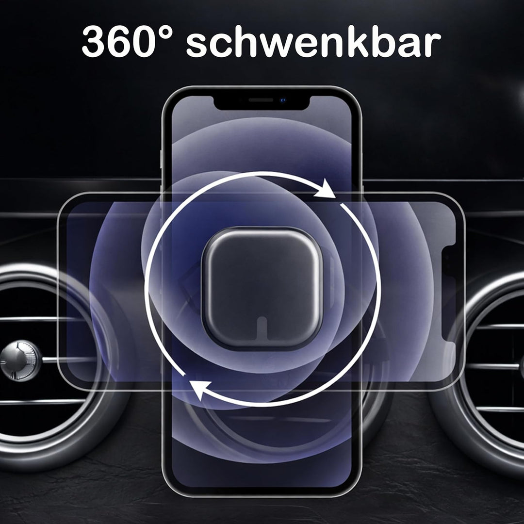 Aigner & Reiter Handyhalterung Auto Magnet für runde Lüftung | Magnethalter fürs Handy für Rundlüfte