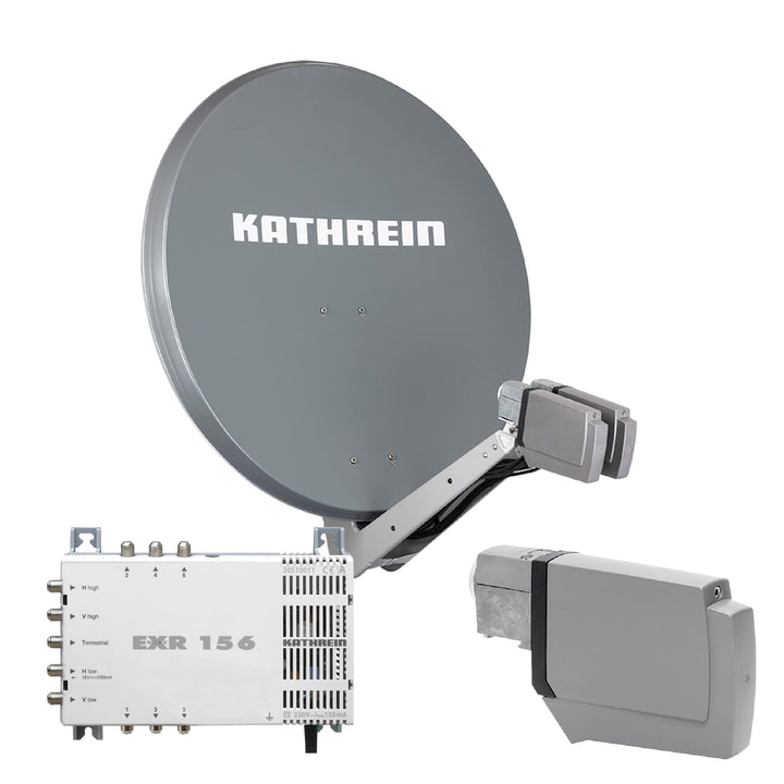 Kathrein CAS 80 Sat-Antenne Graphit (gr) multifeedfähig - 6 Teilnehmer 6 Teilnehmer Graphit, 6 Teiln