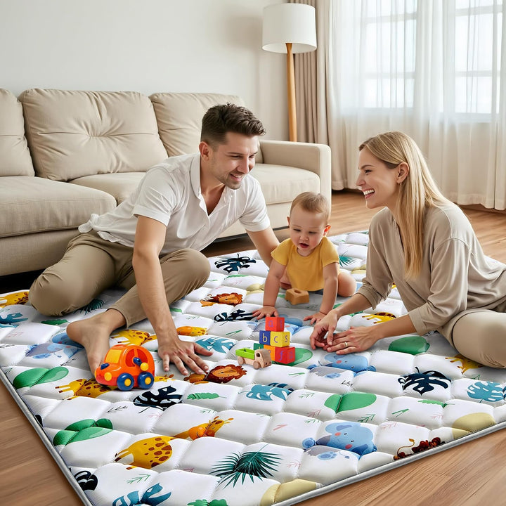 YBIKE Baby Spielmatte, Faltbare Grosse rutschfeste Dicke Baby-Krabbelmatte, Tragbare Weiche wasserdi