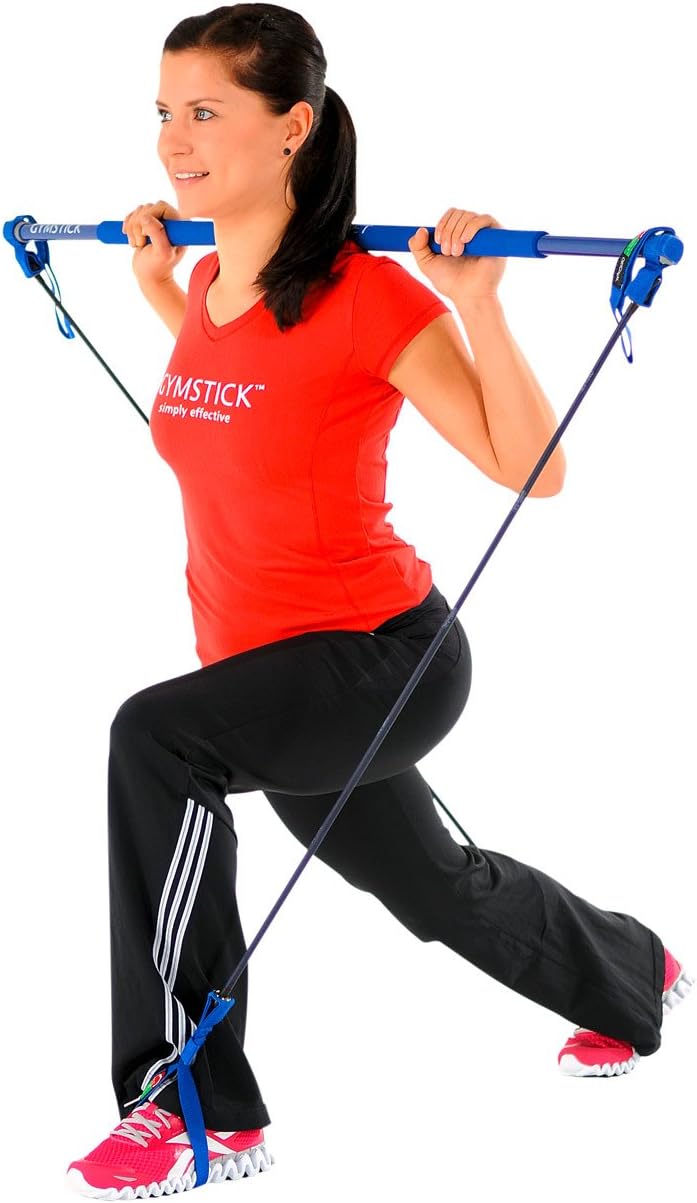 Gymstick Gymnastik Stab, Fitness, Widerstand inkl. Tragetasche, Mittel, Blau
