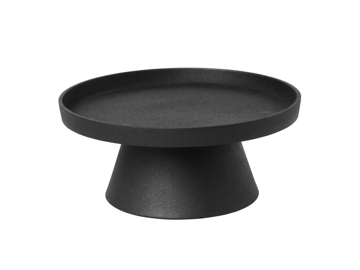Broste Copenhagen Holger Kerzenplatte aus pulverbeschichtetem Alu, Farbe: Schwarz/matt, Masse: 24 x