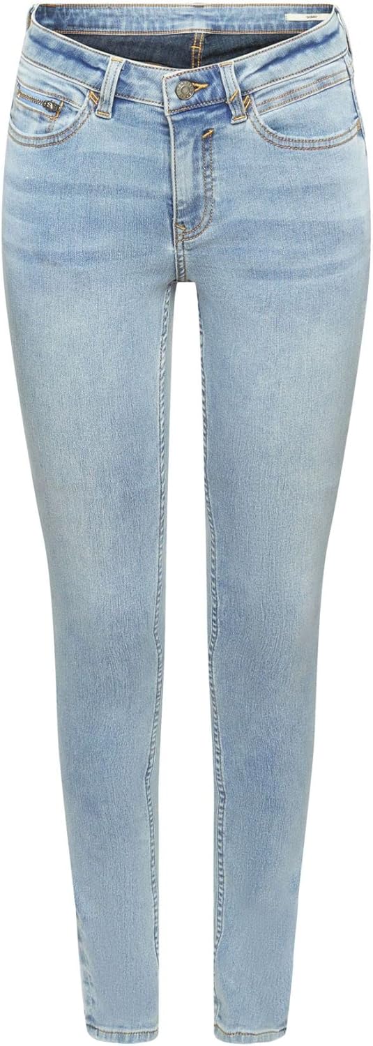 ESPRIT Damen Women's Jeans 24W / 34L Blue Light Washed, 24W / 34L Blue Light Washed