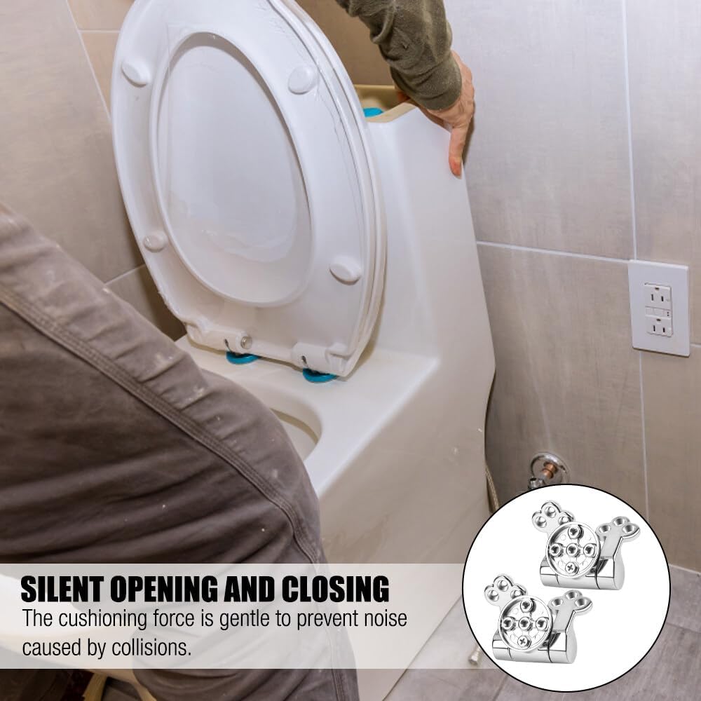 NAVESO Wc Sitz Scharniere Ersatzteile, Toilettendeckel Scharniere mit Absenkautomatik, Scharnier für