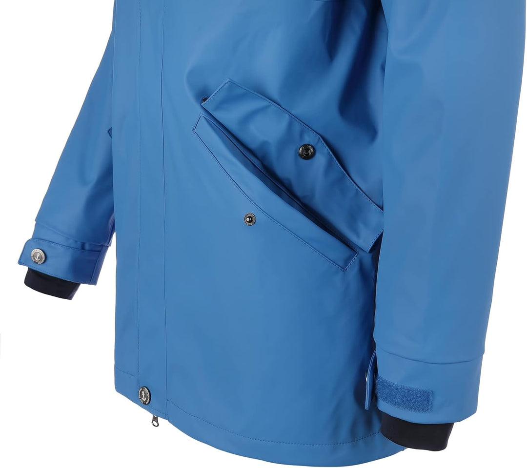 Dry Fashion Herren PU-Parka Lübeck - Regenjacke Herren Wasserdicht Winddicht Reissverschluss Outdoor