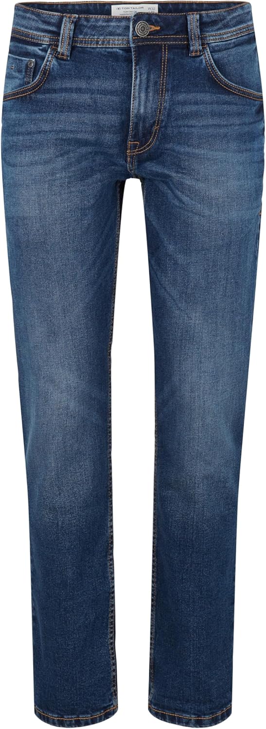TOM TAILOR Herren Marvin Straight Jeans 29W / 32L 10119 - Used Mid Stone Blue Denim, 29W / 32L 10119