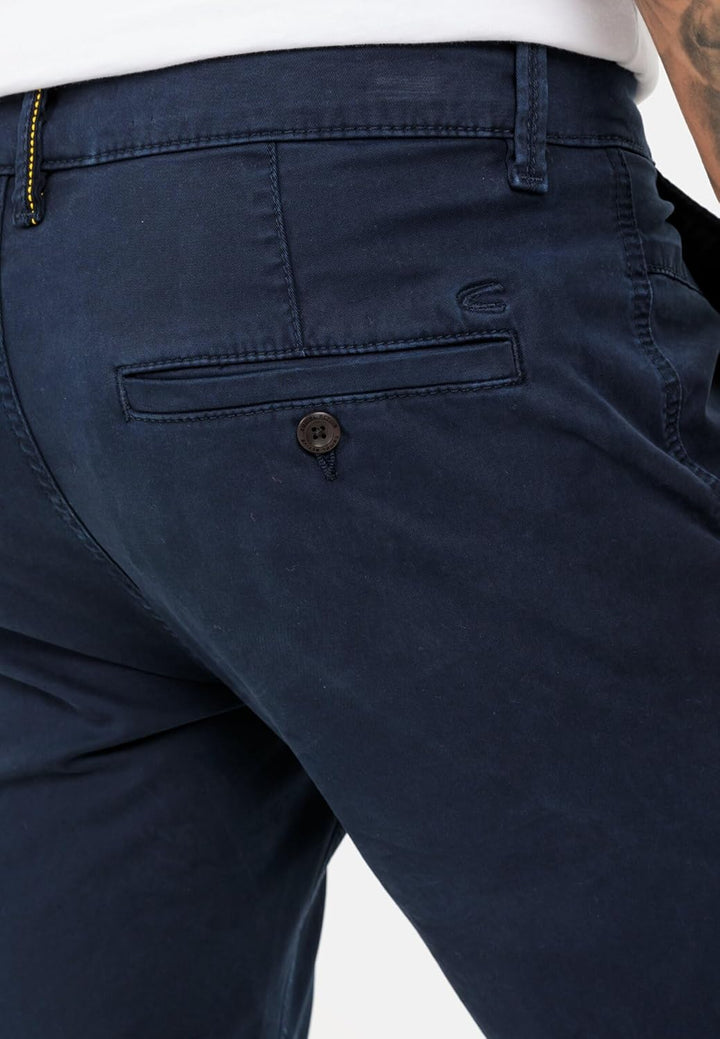 camel active Herren Slim Fit Chino 32W / 34L Blau, 32W / 34L Blau