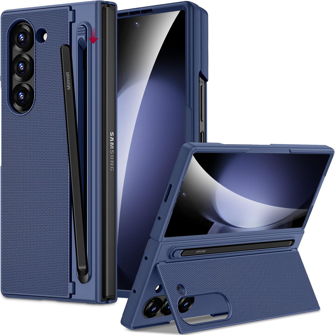 Miimall Kompatibel mit Samsung Galaxy Z Fold 5 Hülle mit S-Pen & Stifthalter, [HD Displayschutz] Ult