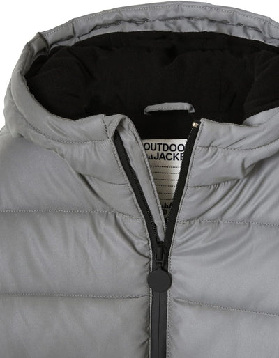 VERTBAUDET Warme Jungen Steppjacke mit Recycling-Wattierung 140 Grau, 140 Grau