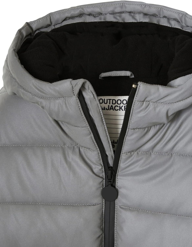 VERTBAUDET Warme Jungen Steppjacke mit Recycling-Wattierung 140 Grau, 140 Grau
