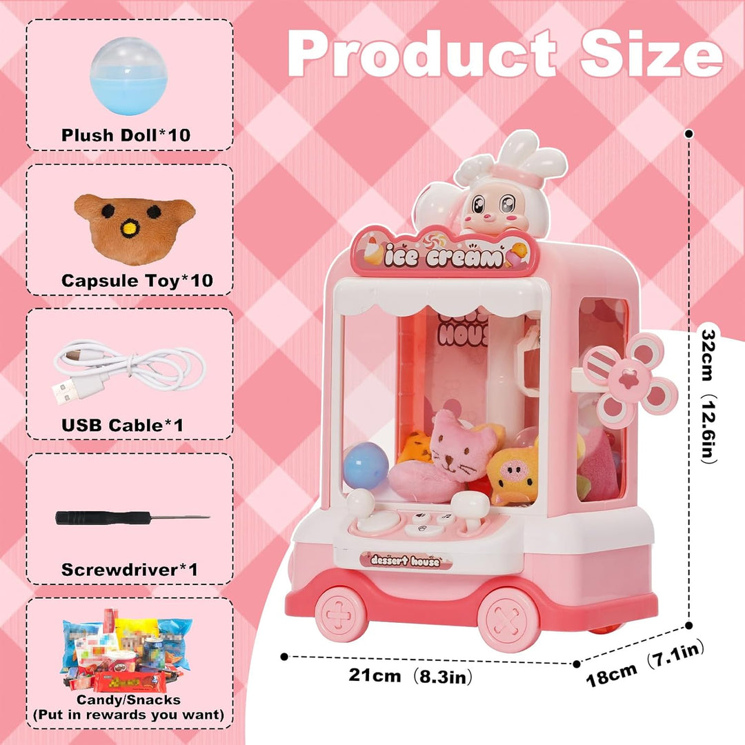 Greifautomat für Kinder mit 12 Münzen und 10 Doll Candy Grabber Süssigkeitenautomat Süssigkeiten Aut